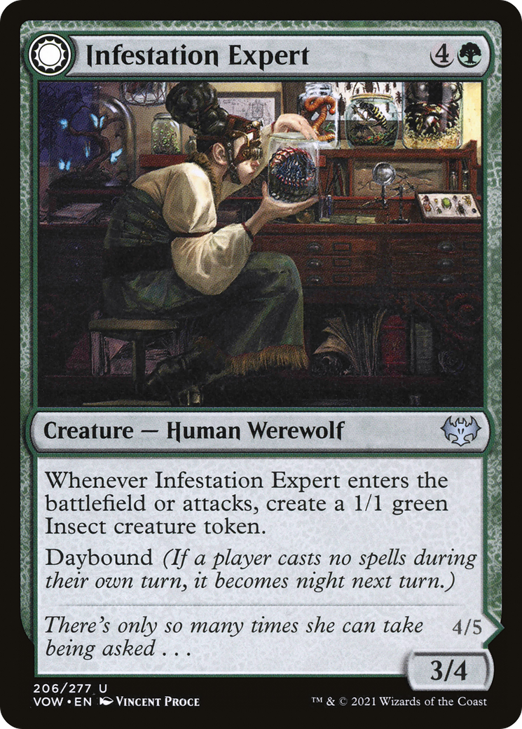 Infestation Expert // Infested Werewolf [Innistrad: Crimson Vow] Foil