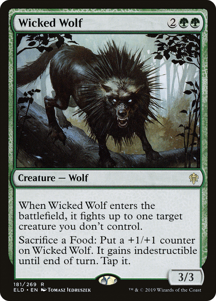 Wicked Wolf [Throne of Eldraine] Foil