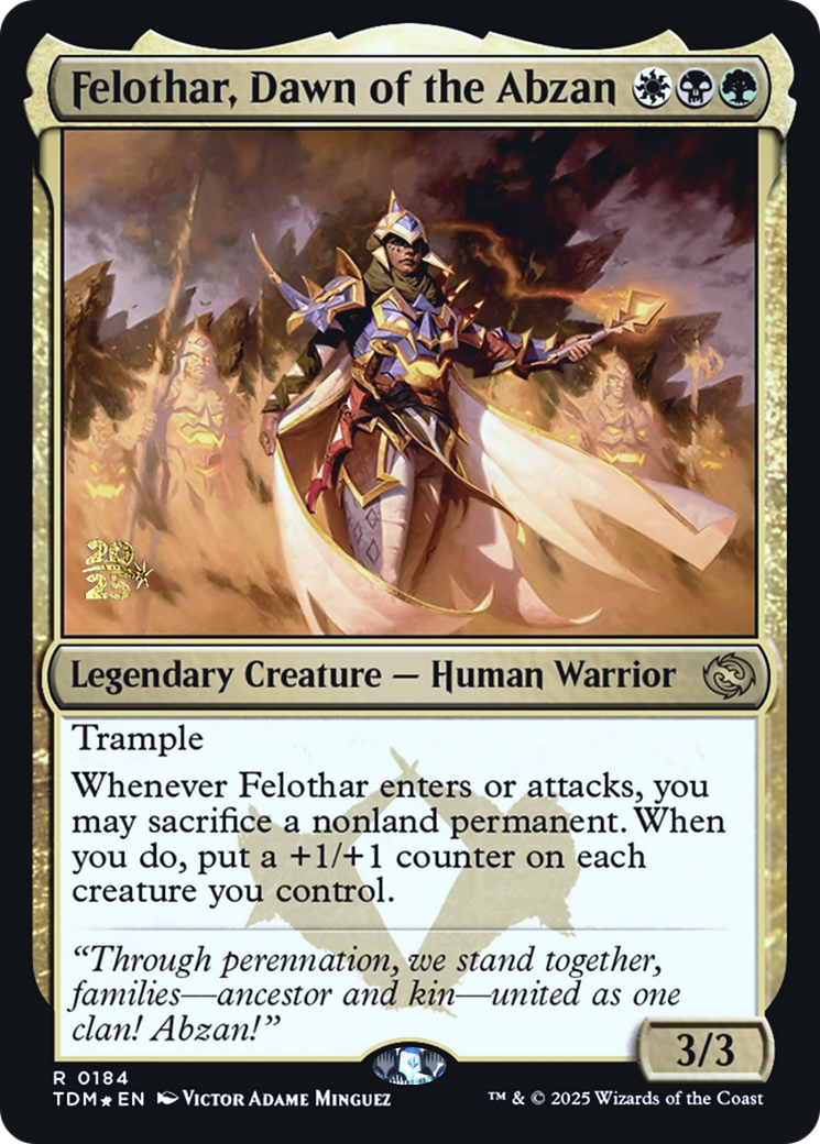 Felothar, Dawn of the Abzan (184) [Prerelease Cards]  Foil
