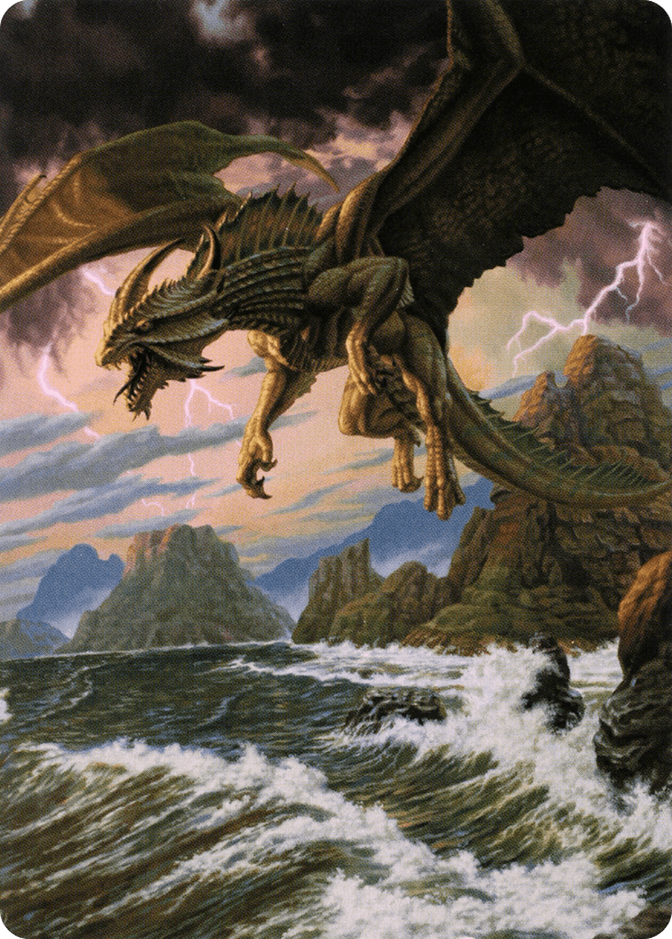 Ancient Bronze Dragon // Ancient Bronze Dragon (ACLB-003) - Battle for Baldur's Gate Art Series (Borderless) Foil
