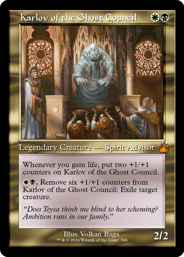 Karlov of the Ghost Council (Retro Frame) [Ravnica Remastered] Foil