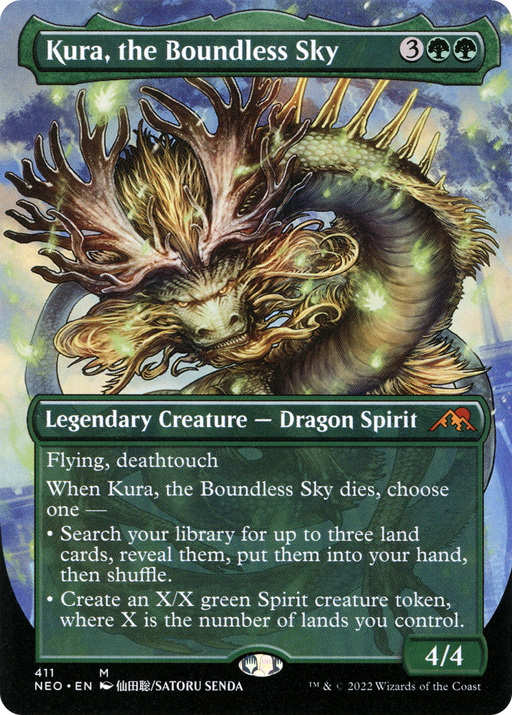Kura, the Boundless Sky (Borderless Alternate Art) [Kamigawa: Neon Dynasty] Foil