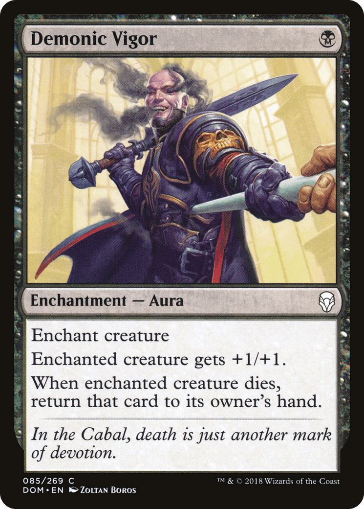 Demonic Vigor [Dominaria] Foil