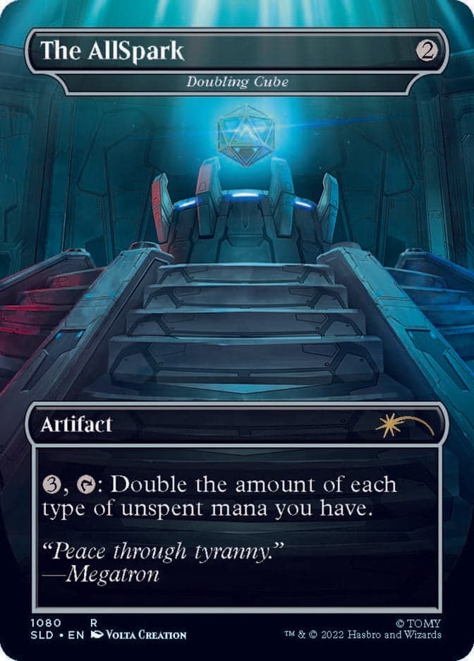 Doubling Cube - The AllSpark (Borderless Megatron) [Secret Lair Drop Series] Foil