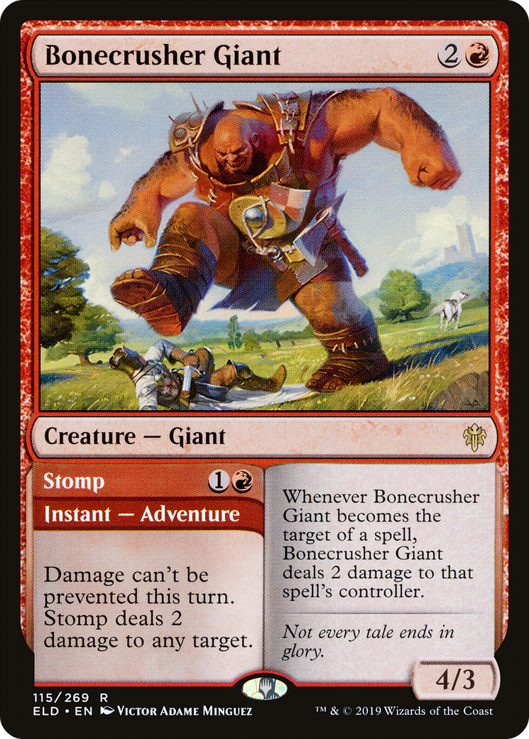 Bonecrusher Giant // Stomp [Throne of Eldraine] Foil