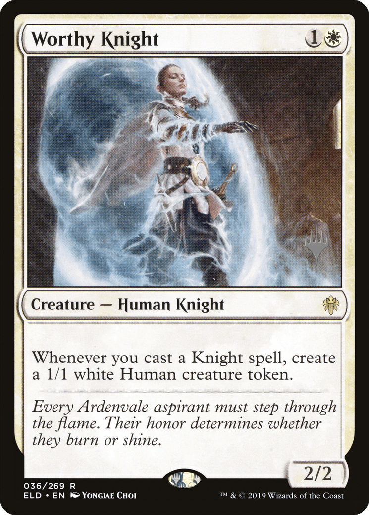Worthy Knight (Promo Pack) [Throne of Eldraine Promos] Foil