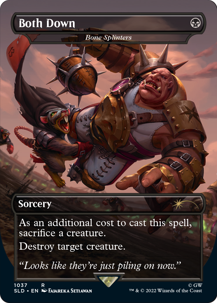 Both Down - Bone Splinters (Borderless) [Secret Lair Drop Series] Foil