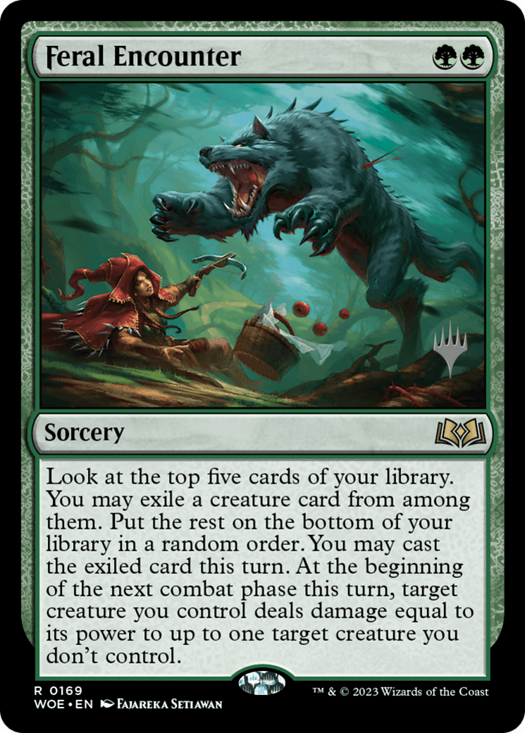 Feral Encounter (Promo Pack) [Wilds of Eldraine Promos] Foil