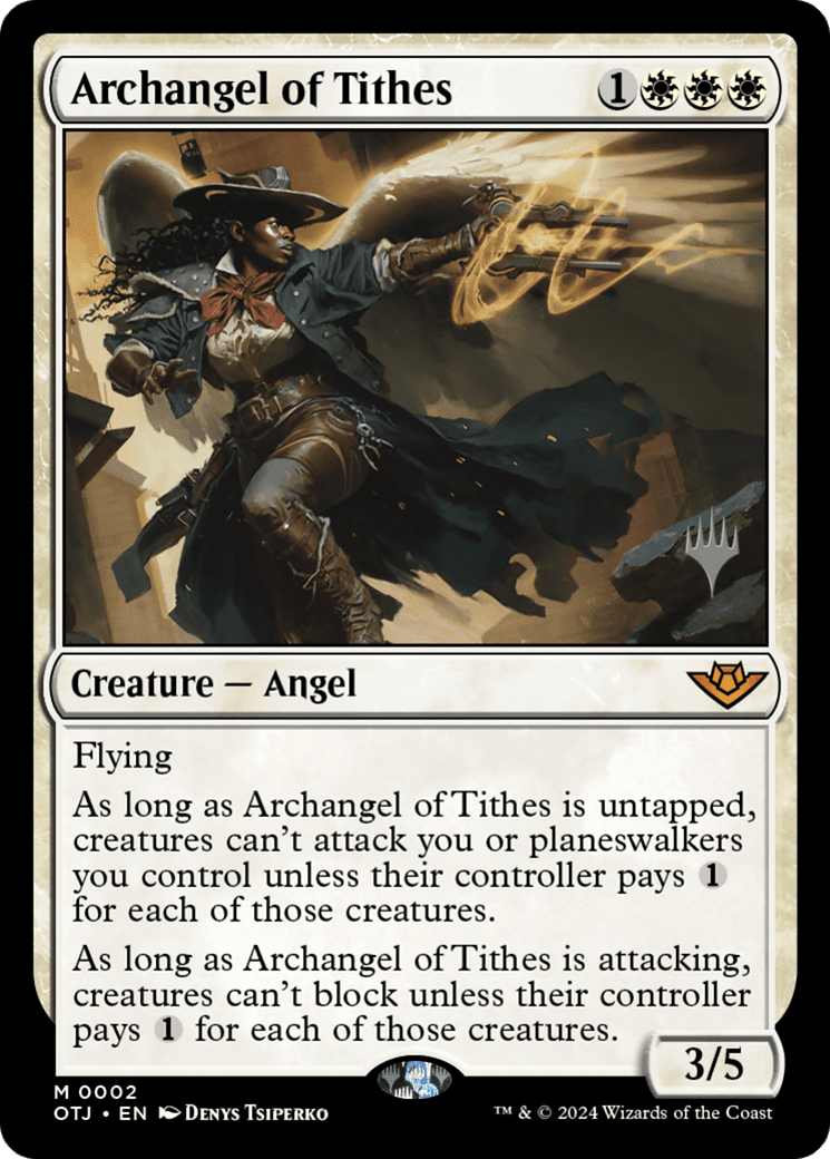 Archangel of Tithes (Promo Pack) [Outlaws of Thunder Junction Promos] Foil
