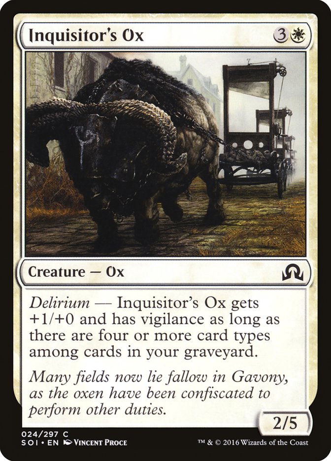 Inquisitor's Ox 24/297 (Shadows over Innistrad)  - Foil