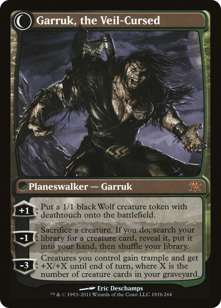 Garruk Relentless // Garruk, the Veil-Cursed |  (ISD-181) [The List]