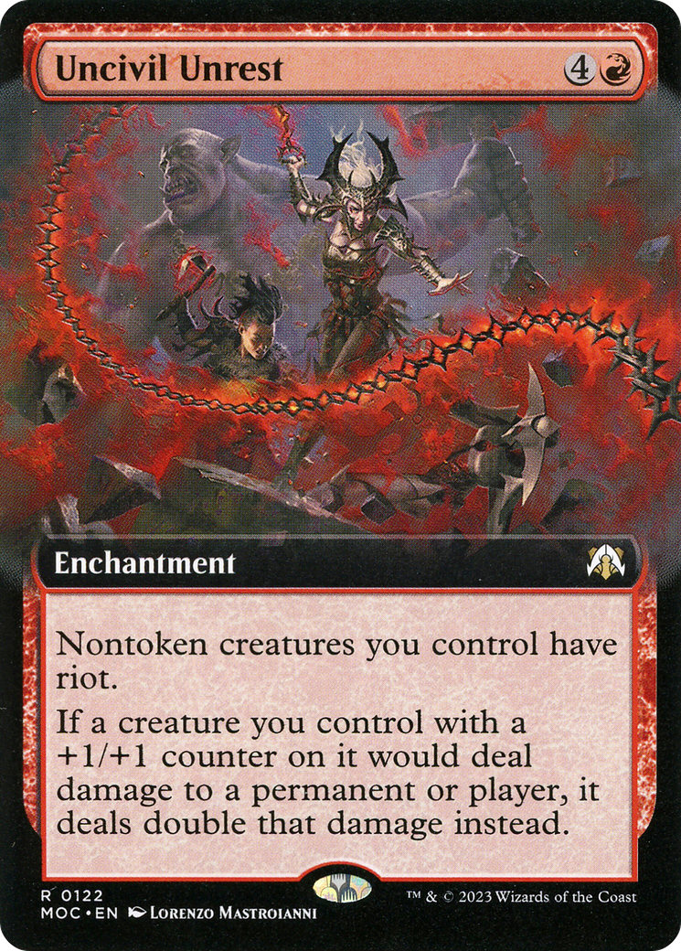Uncivil Unrest (122) [March of the Machine Commander] : (Extended Art) Foil