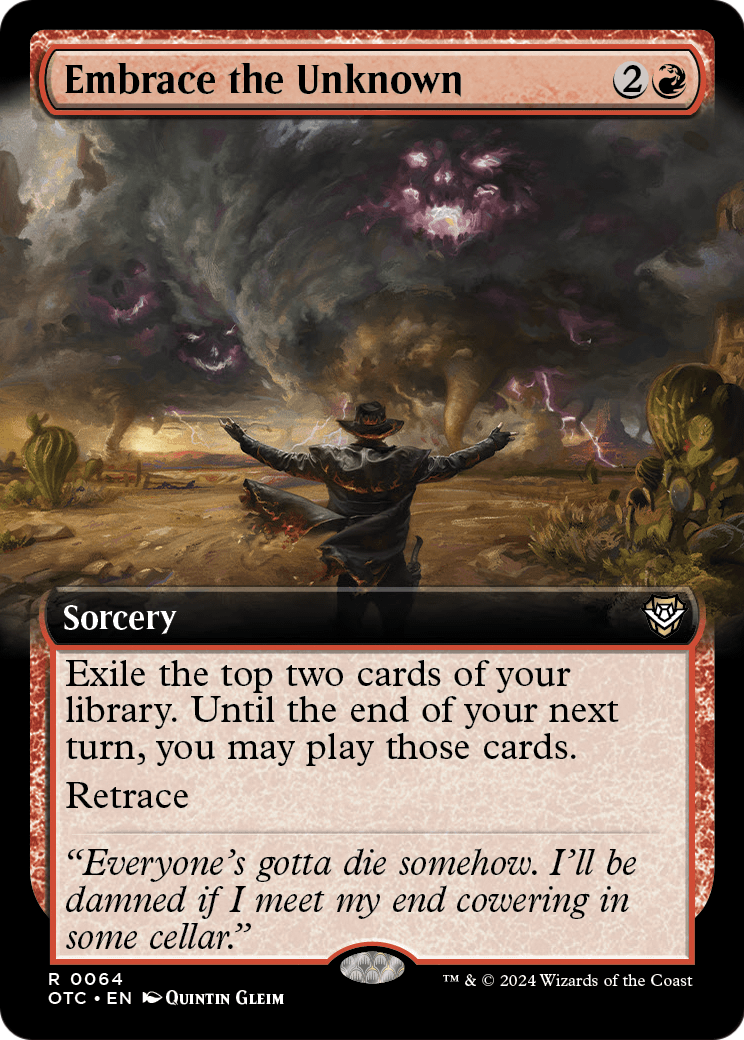 Embrace the Unknown (Extended Art) [Outlaws of Thunder Junction Commander] Foil