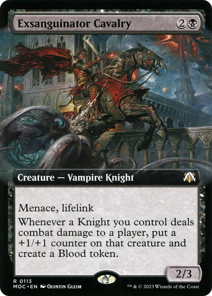 Exsanguinator Cavalry (113) [March of the Machine Commander] : (Extended Art) Foil