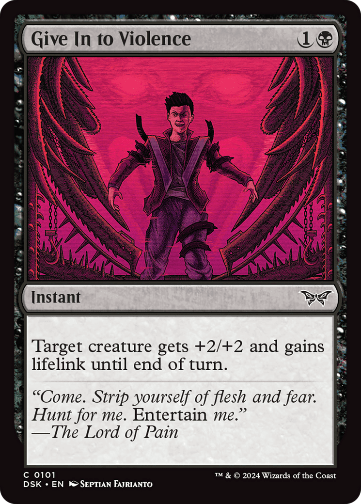Give In to Violence [Duskmourn: House of Horror] Foil