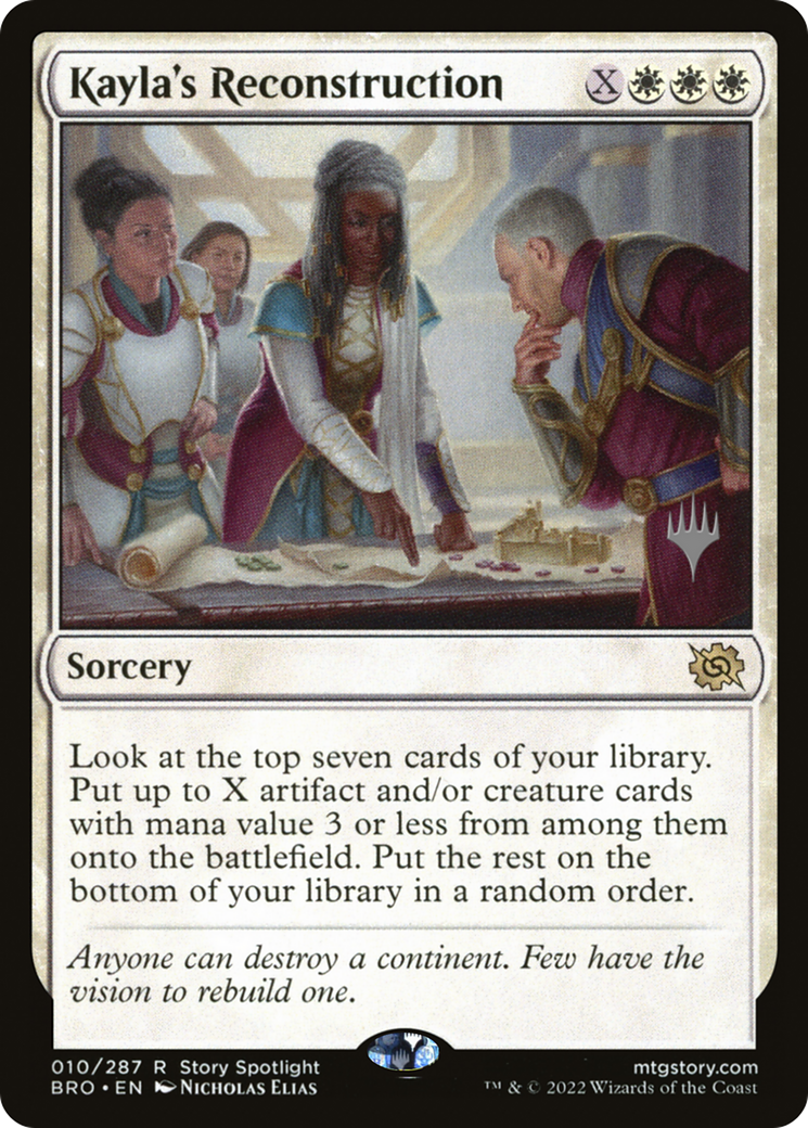 Kayla's Reconstruction (Promo Pack) [The Brothers' War Promos] Foil