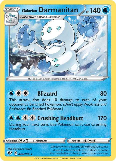 Galarian Darmanitan 044/189 (SWSH03: Darkness Ablaze) 