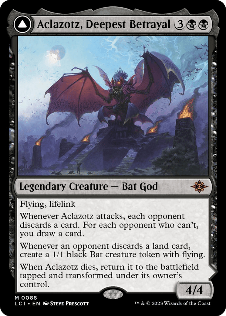 Aclazotz, Deepest Betrayal // Temple of the Dead [The Lost Caverns of Ixalan] Foil