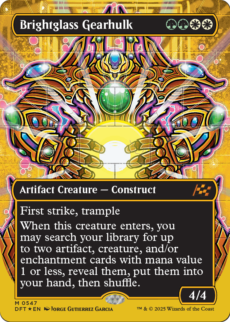 Brightglass Gearhulk (Borderless) (First-Place Foil) |  Foil (547) [Aetherdrift]