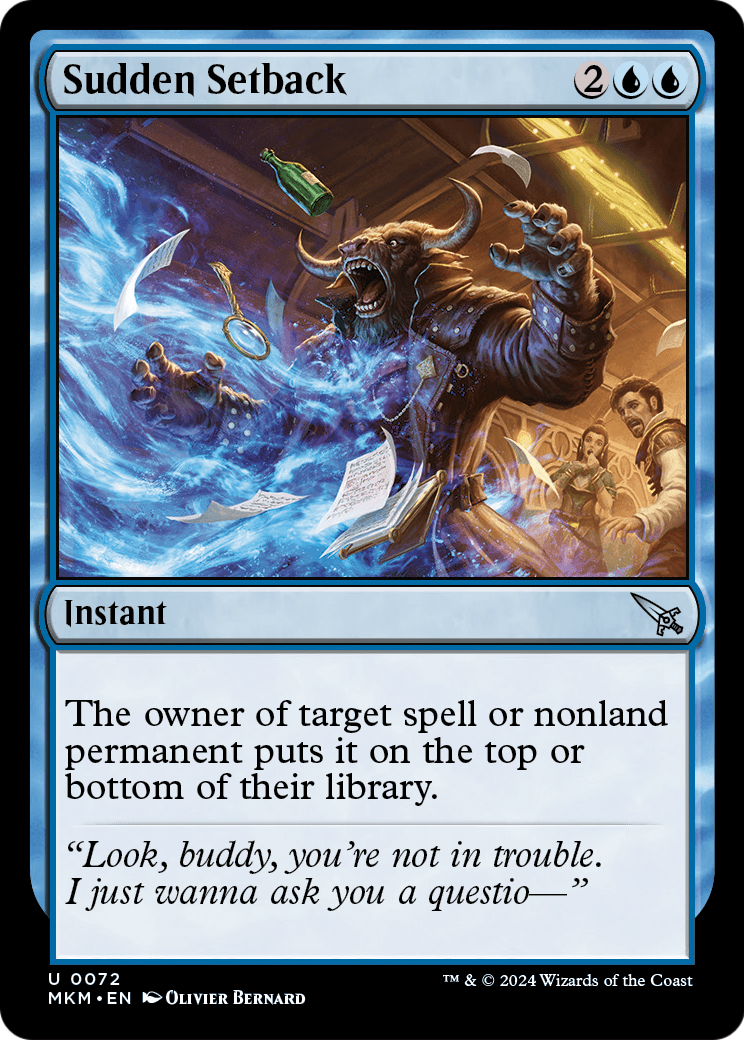Sudden Setback (Green) [Murders at Karlov Manor] Foil