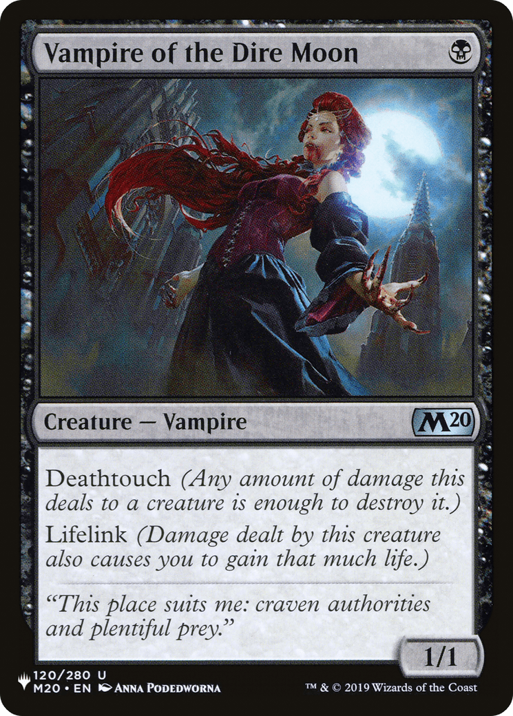 Vampire of the Dire Moon |  (M20-120) [The List]
