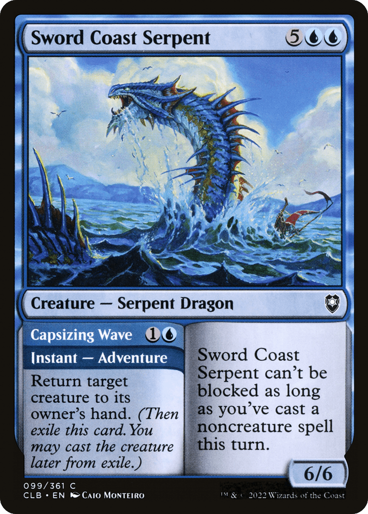 Sword Coast Serpent // Capsizing Wave [Commander Legends: Battle for Baldur's Gate] Foil