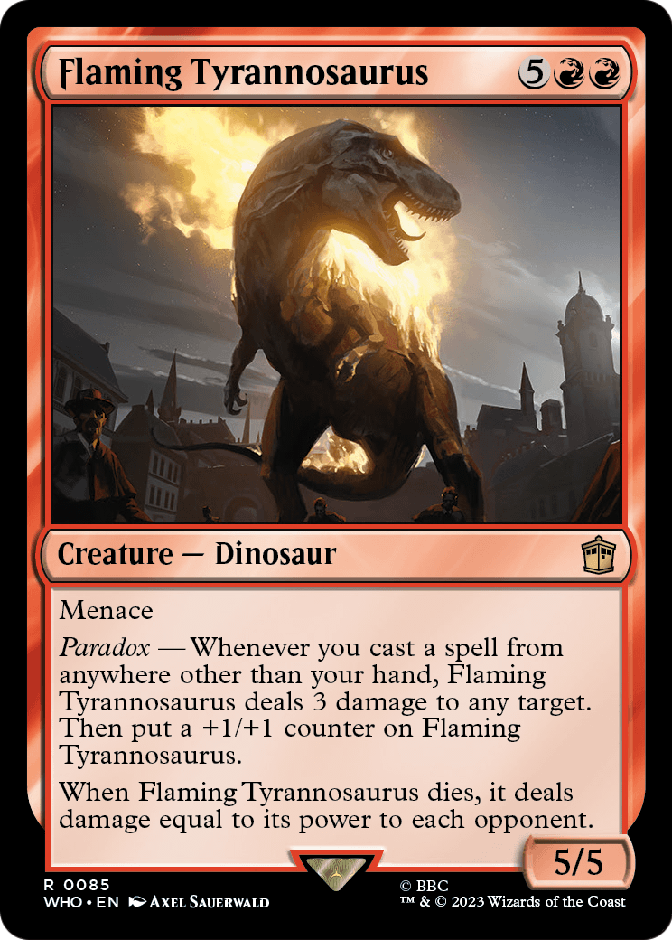Flaming Tyrannosaurus [Doctor Who] Foil
