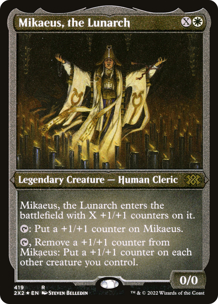 Mikaeus, the Lunarch (Foil Etched) |  Foil (419) [Double Masters 2022]