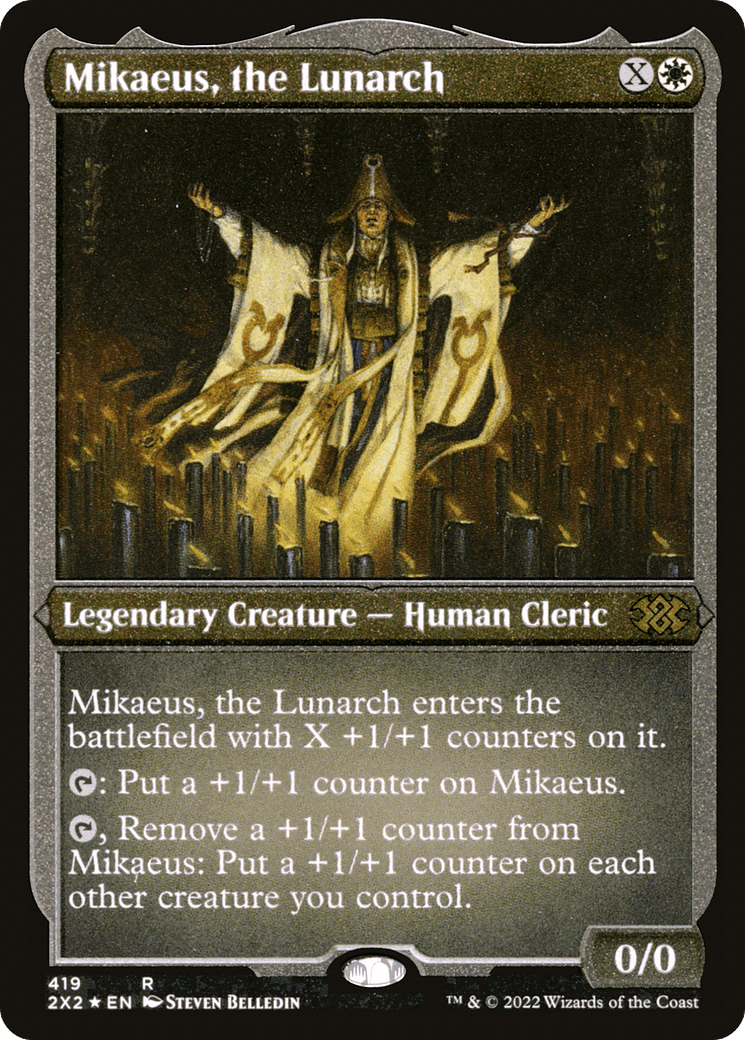 Mikaeus, the Lunarch (Foil Etched) |  Foil (419) [Double Masters 2022]