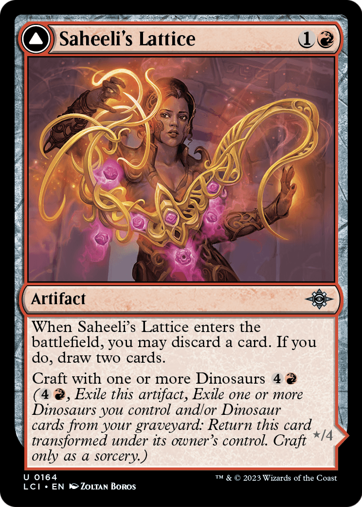 Saheeli's Lattice // Mastercraft Raptor [The Lost Caverns of Ixalan] Foil