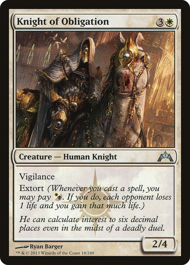 Knight of Obligation [Gatecrash] Foil