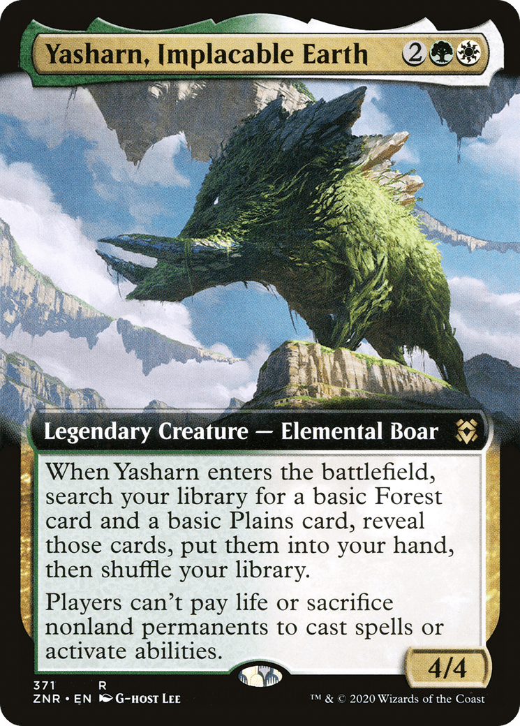 Yasharn, Implacable Earth (Extended Art) [Zendikar Rising] Foil