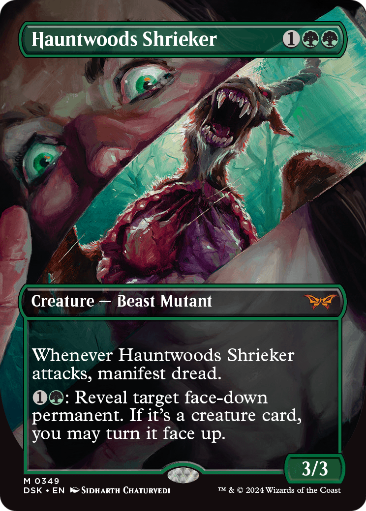 Hauntwoods Shrieker (Borderless) [Duskmourn: House of Horror] Foil