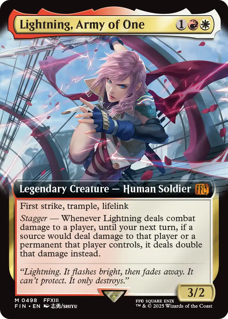 Lightning, Army of One (Extended Art) (498) [FINAL FANTASY]  Foil