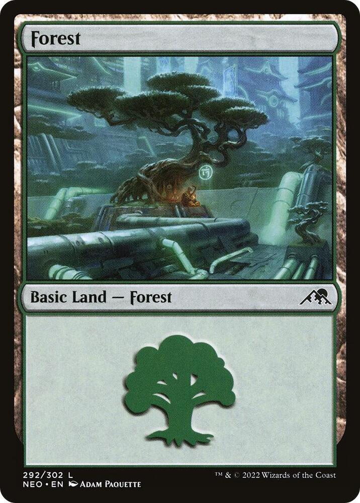 Forest 292/302 (Kamigawa: Neon Dynasty)  - Foil