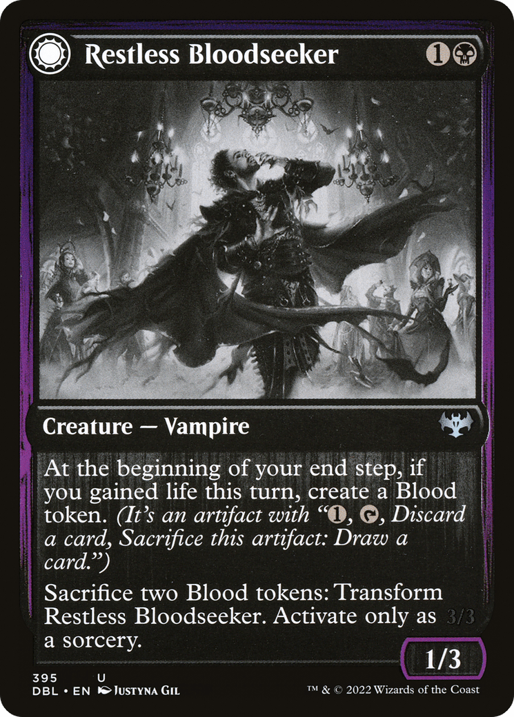 Restless Bloodseeker // Bloodsoaked Reveler [Innistrad: Double Feature] Foil