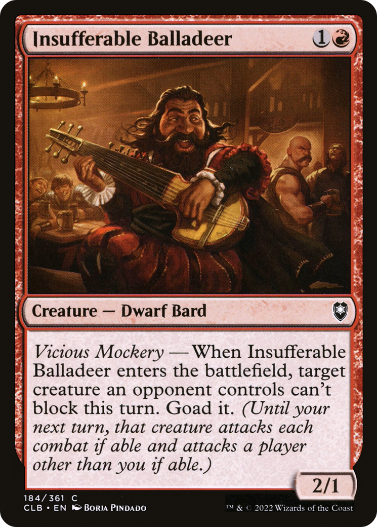 Insufferable Balladeer [Commander Legends: Battle for Baldur's Gate] Foil