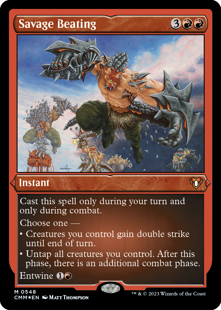 Savage Beating (CMM-548) - Commander Masters Etched Foil