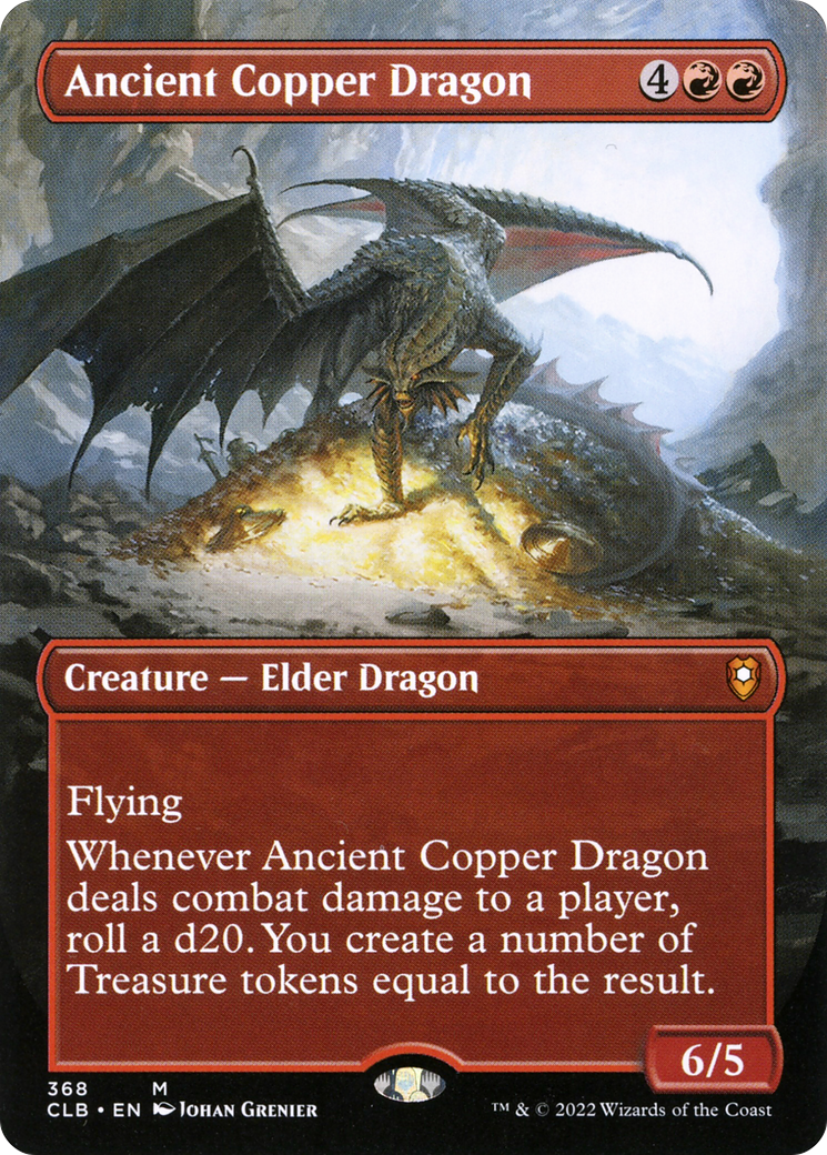 Ancient Copper Dragon (Borderless Alternate Art) [Commander Legends: Battle for Baldur's Gate] Foil