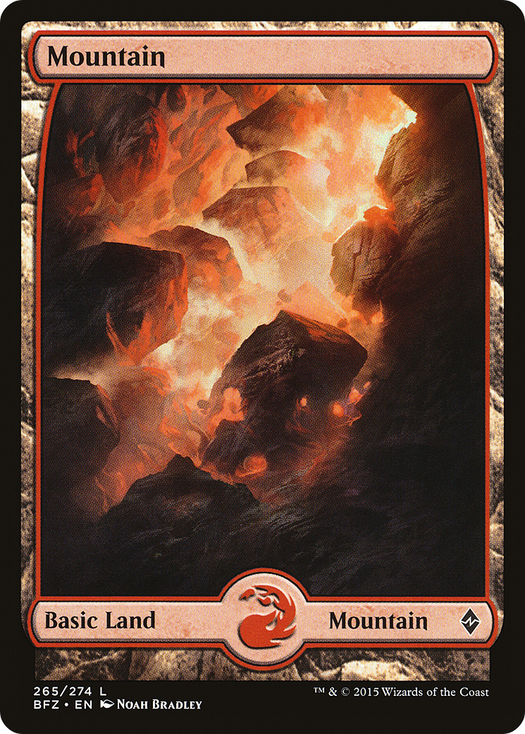 Mountain (265) (Full Art) [Battle for Zendikar] Foil