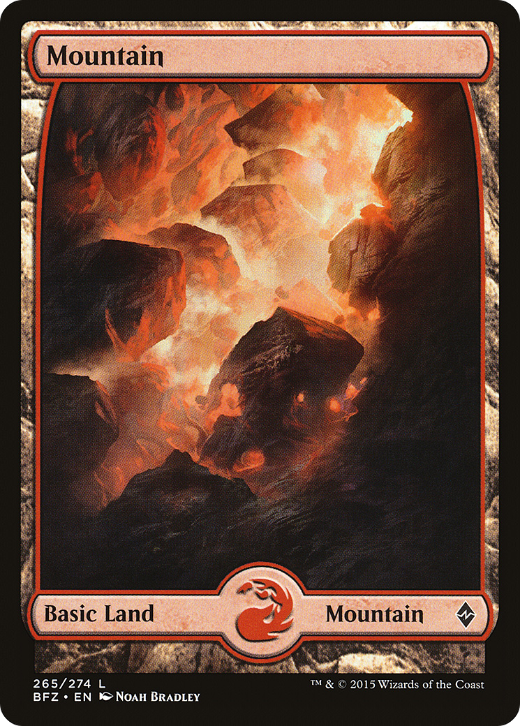 Mountain (265) (Full Art) [Battle for Zendikar] Foil