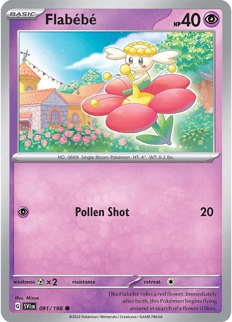 Flabebe 091- SV01 Scarlet & Violet Base Set Reverse Holofoil