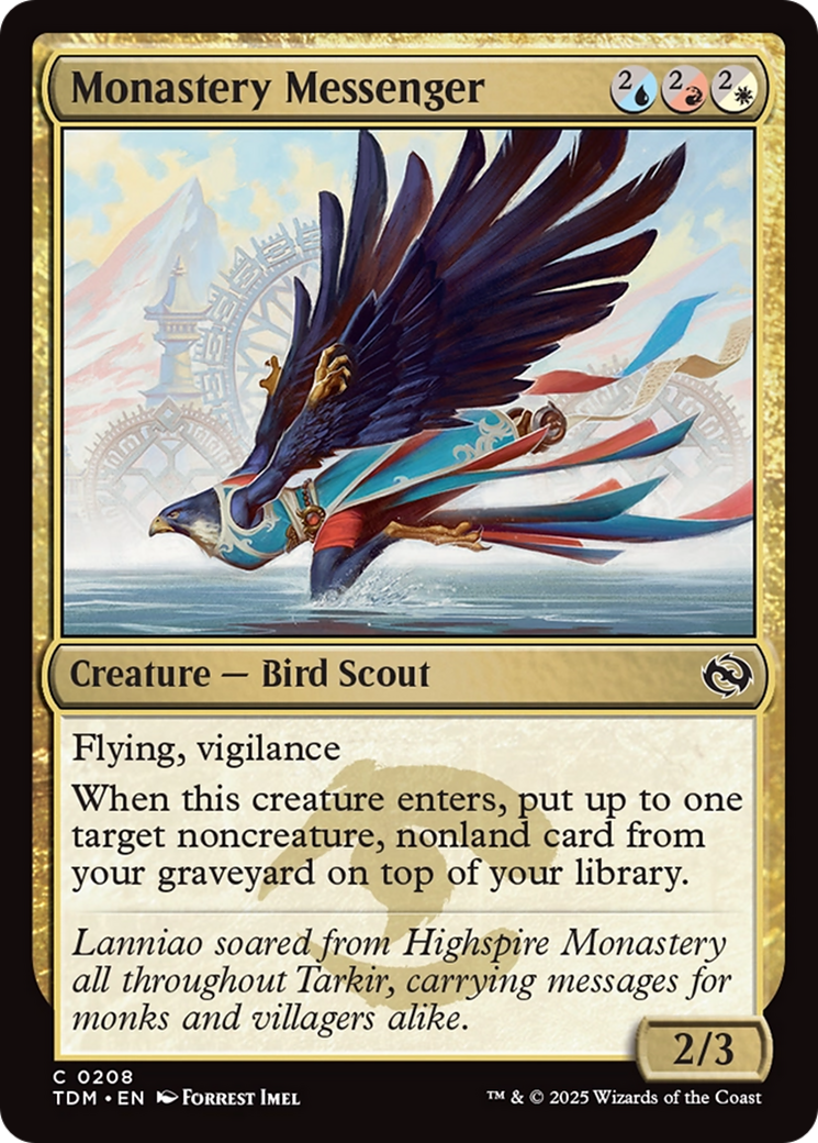 Monastery Messenger (208) [Tarkir: Dragonstorm]  Foil