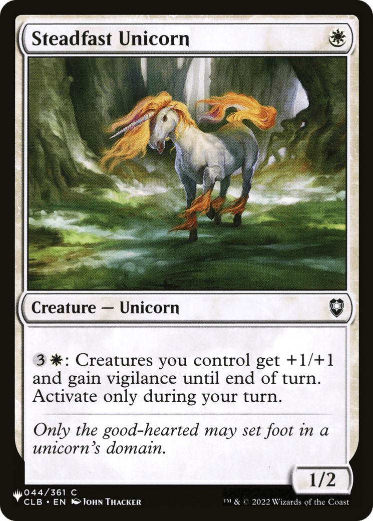 Steadfast Unicorn |  (CLB-44) [The List]