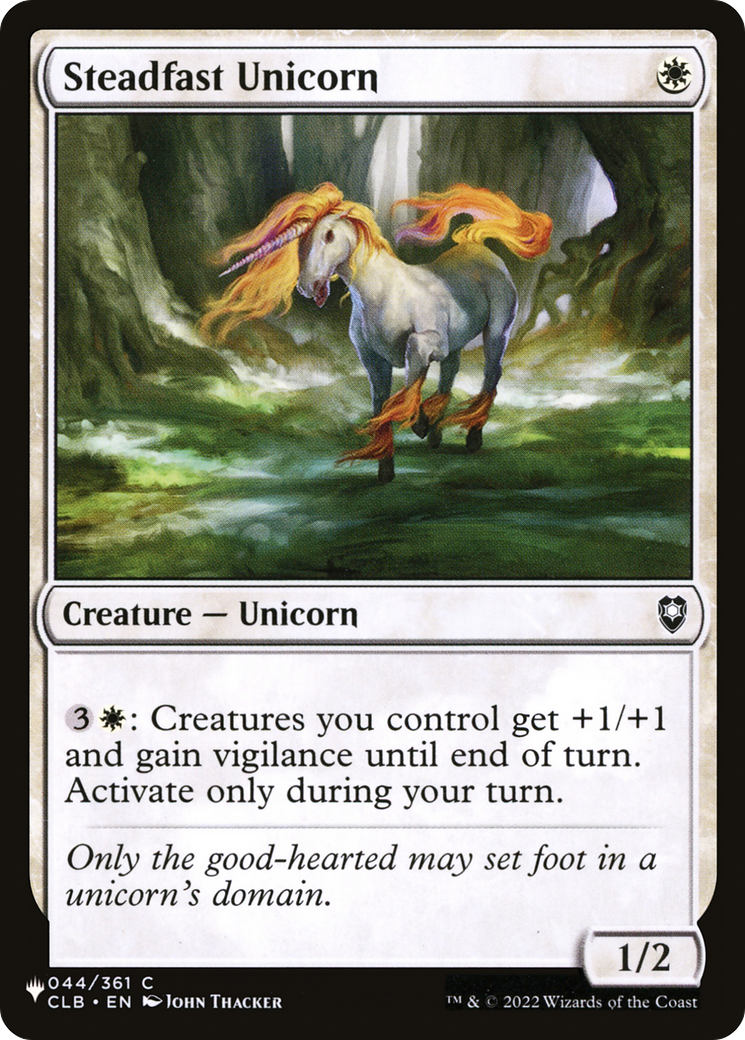Steadfast Unicorn |  (CLB-44) [The List]