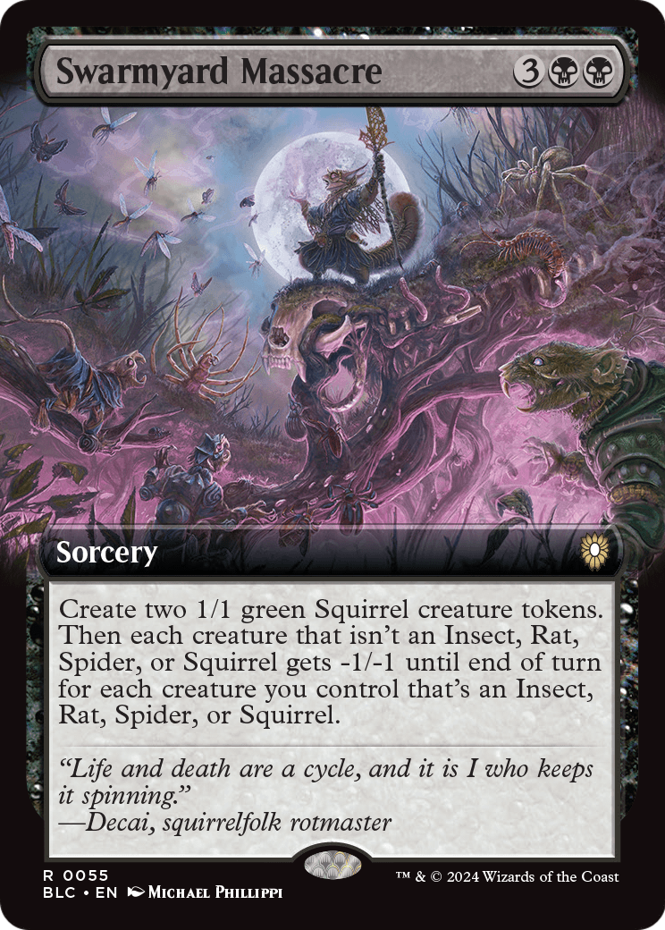 Swarmyard Massacre (Extended Art) [Bloomburrow Commander] Foil