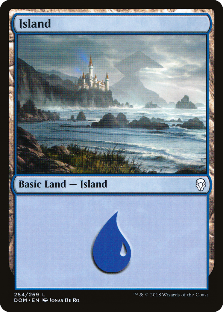 Island (254) [Dominaria] Foil