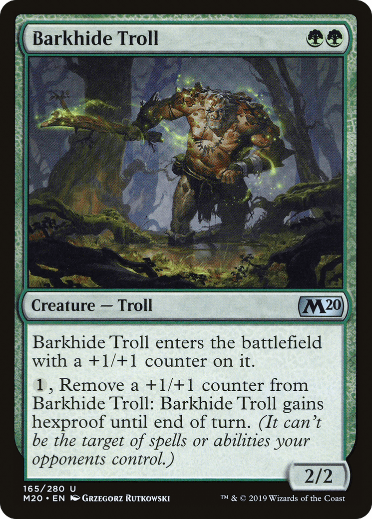 Barkhide Troll [Core Set 2020] Foil