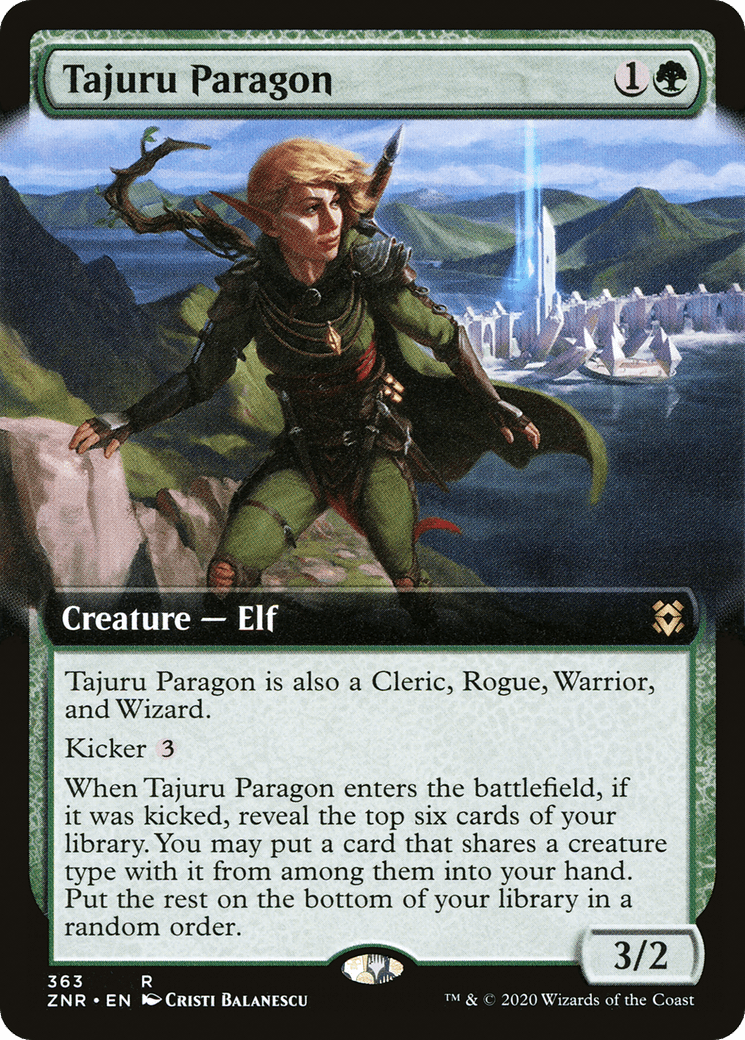 Tajuru Paragon (Extended Art) [Zendikar Rising] Foil