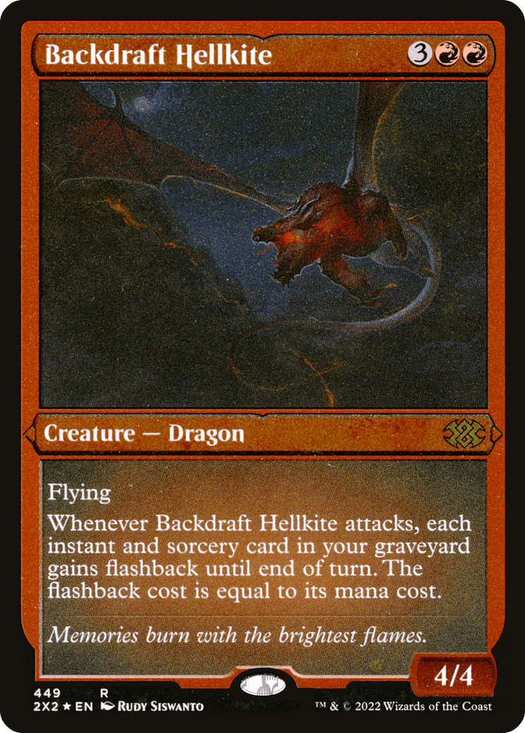 Backdraft Hellkite (Foil Etched) [Double Masters 2022]